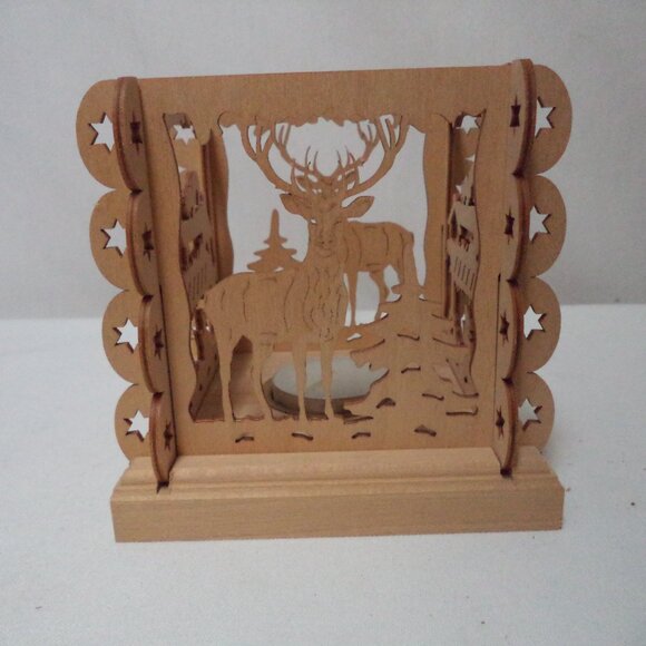 Leuchter mit Teelicht Christmas Candlestick w/ Tealight Vintage Germany NIB NEW - Picture 2 of 9